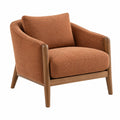 Sessel 75 x 80 x 78 cm Stoff Terrakotta Holzgestell Lounge Stil